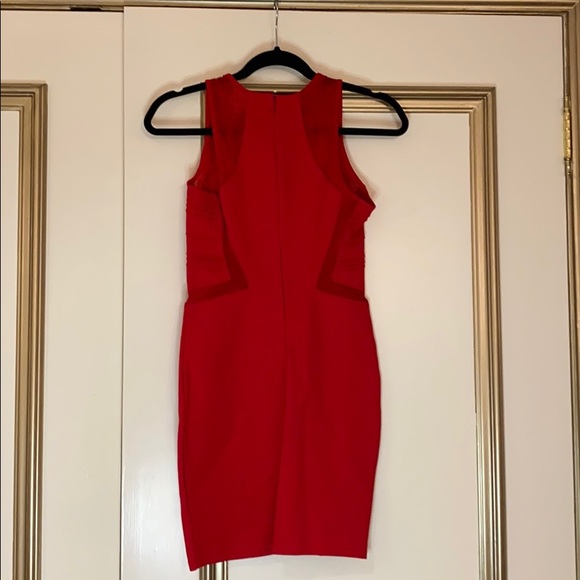 Parker mini red with mesh dress - Picture 2 of 3